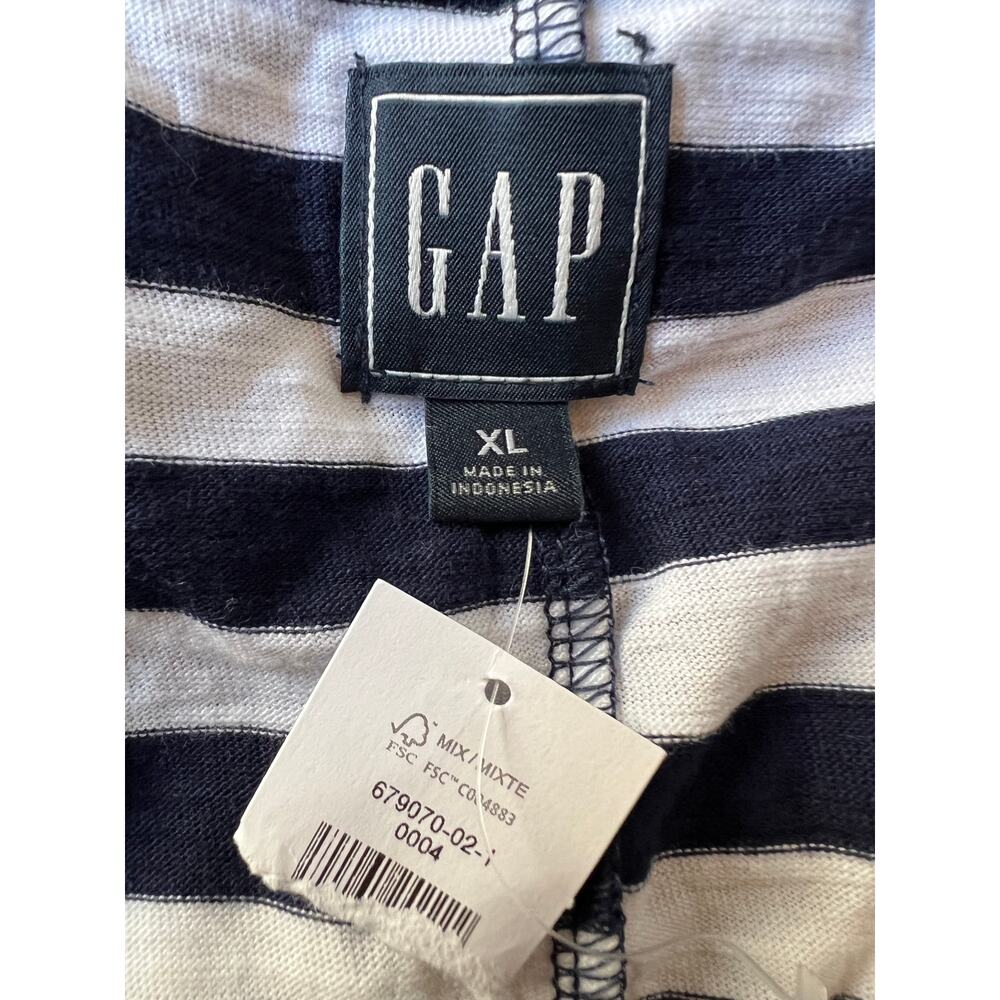 GAP WOMENS SIZE XLARGE COTTON TANK TIERED STRIPE SUNDRESS NAVY WHITE NEW - Picture 4 of 10